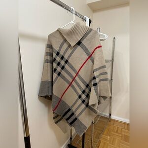Stylist Poncho , Checker patten